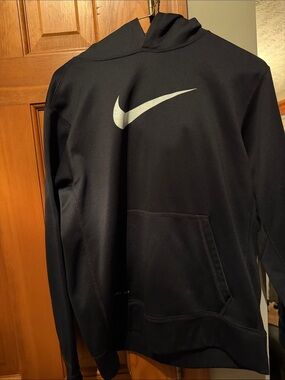 Nike Black Performance Hoodie with White Swoosh